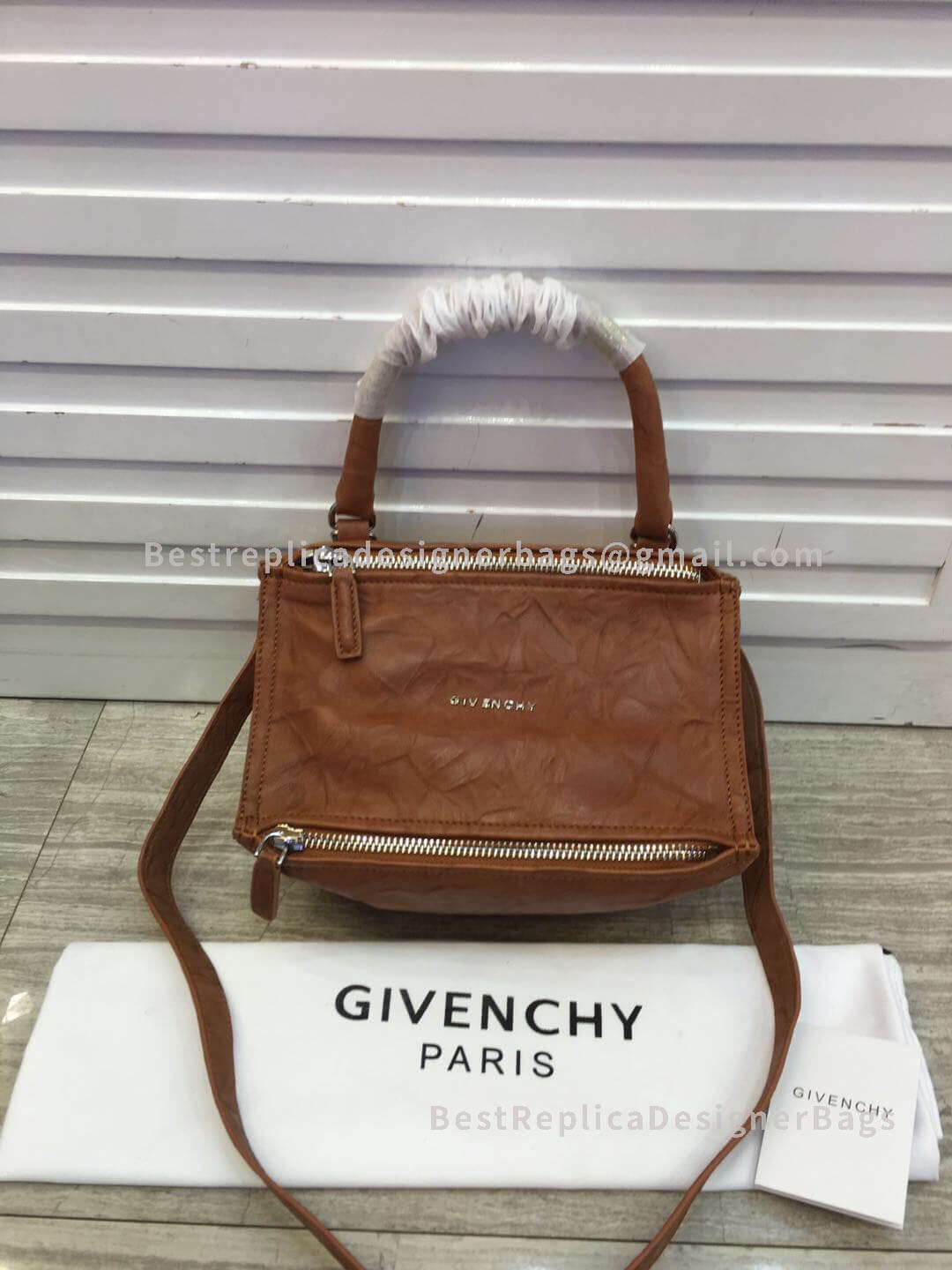 Givenchy Mini Pandora Bag In Aged Leather Caramel SHW 1-28588L
